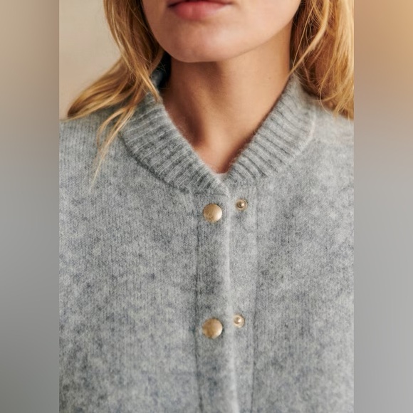 Sezane Eddy Jacket | Grey | Size Large - Picture 2 of 13